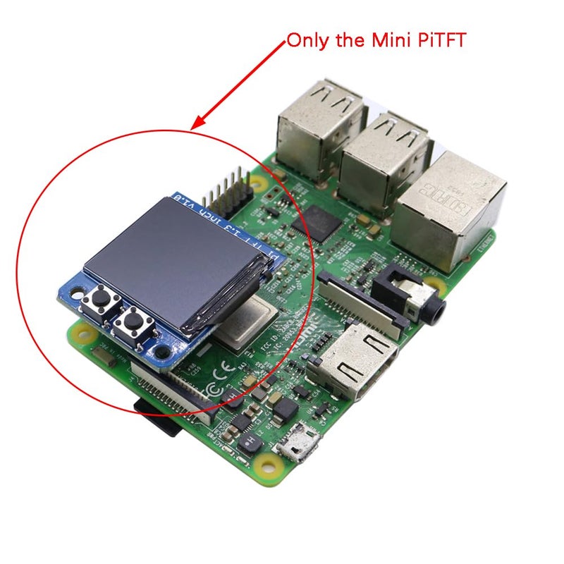 DIYmall Mini PiTFT 1.3" LCD Display 240x240 TFT Add-on for Raspberry Pi 3.3V SPI ST7789 3.3V SPI ST7789 Full Color - Image 5